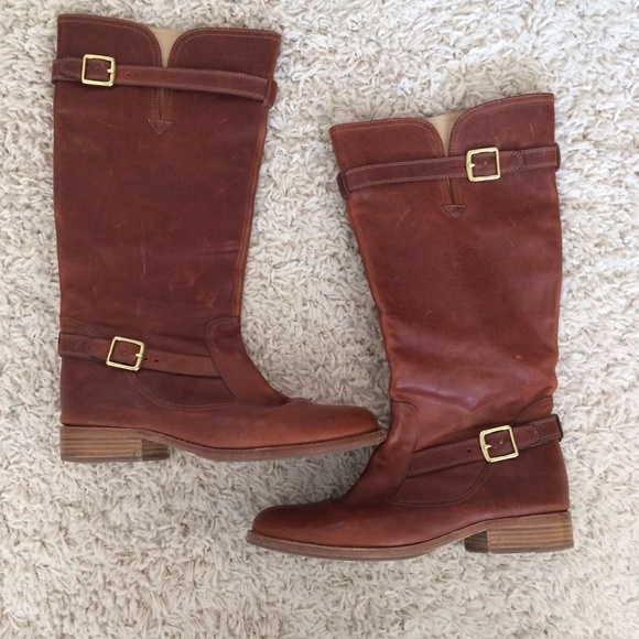 Coach leather boots