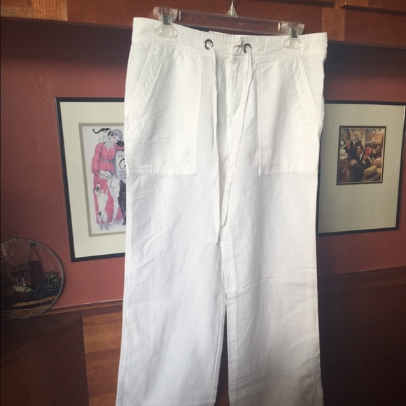 💥$15 TODAY!! Banana Republic White linen pants