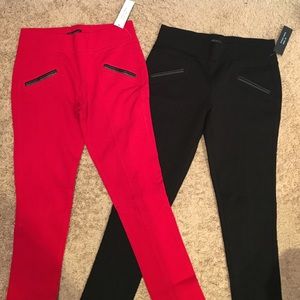 Red and black skinny pants/leggings