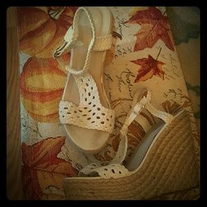 Crochet platform wedges