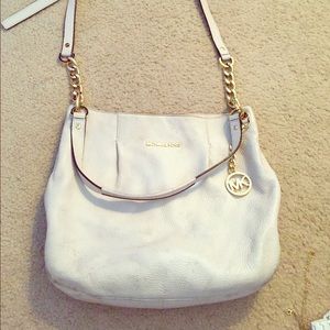 White Michael Kors cross body purse