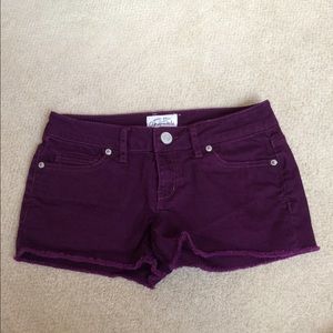 Purple Denim Shorts