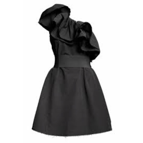 Lanvin H&M off-the-shoulder black dress