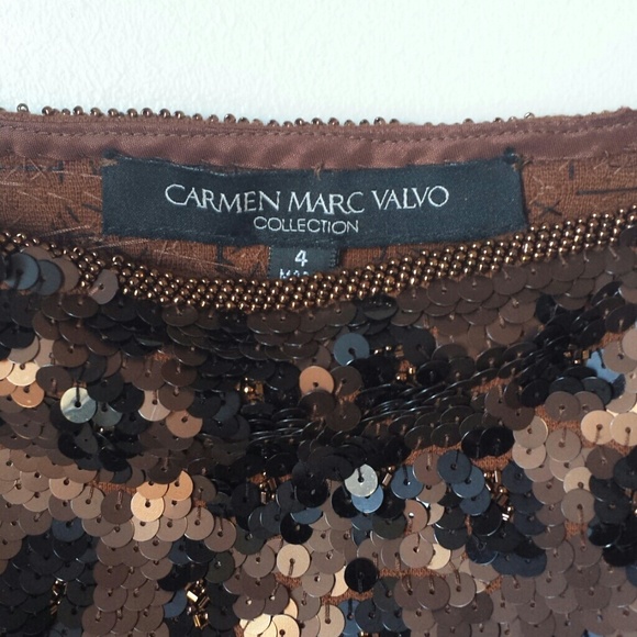 *SOLD* CARMEN MARC VALVO: SEQUIN SKIRT* - Picture 3 of 3