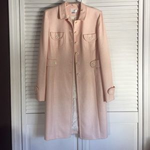 Ann Taylor loft orange and white coat