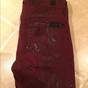 The Skinny in Burgundy with High Gloss Snake