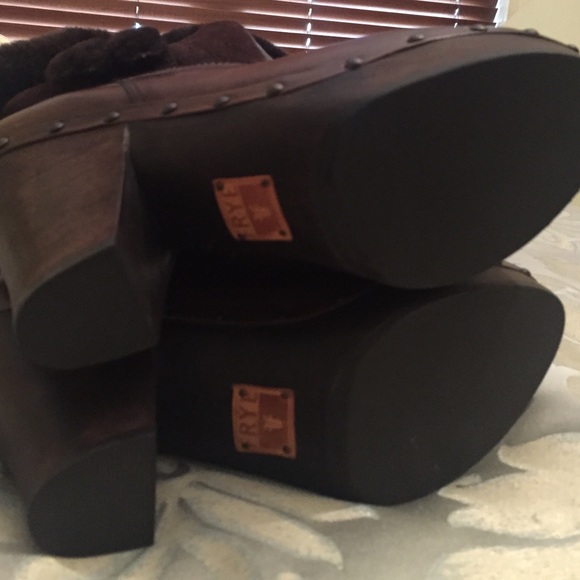 frye shearling boots sale