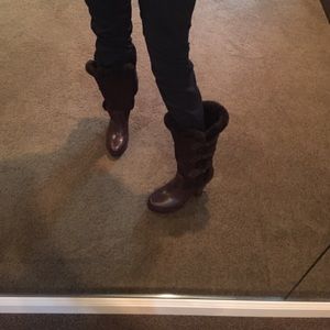 frye shearling boots sale