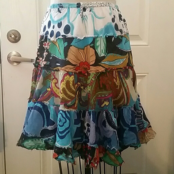 Floral and paisley skirt