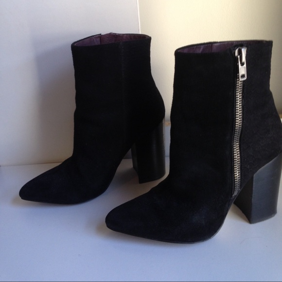 Black suede boots