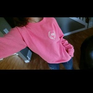SOLD!! PINK Pocket Crew Sweater