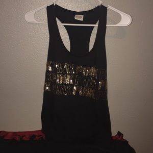 Black and gold sequin tank, from PINK.
