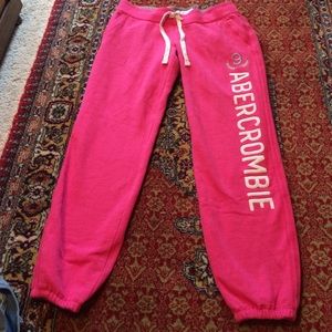 Pink Abercrombie jog pant.