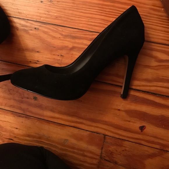 black real suede pumps - Picture 4 of 5