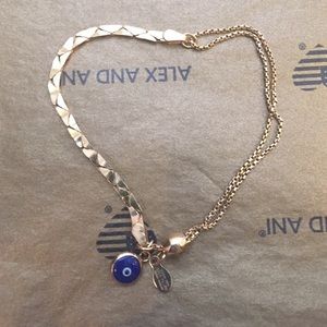 Alex and Ani Evil Eye Cobra Pull Chain Bracelet