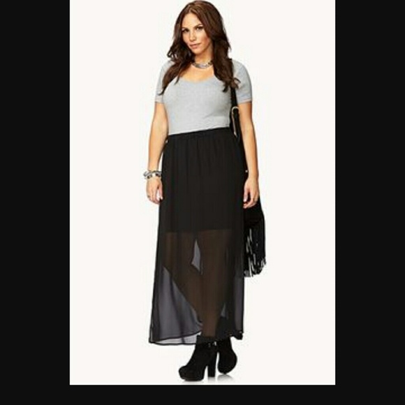 Forever 21+ Chiffon Maxi Skirt