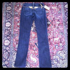 Robins gold studded wing jeans