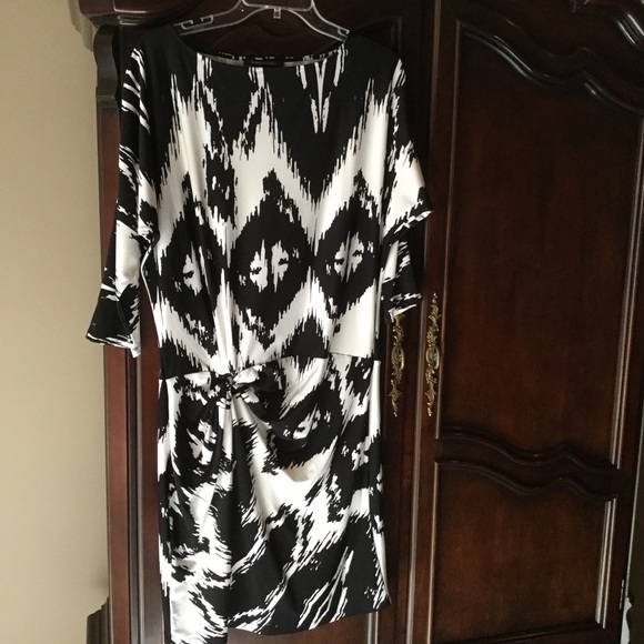 BCBG black and white dress