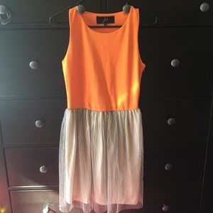 Jack by BB Dakota orange gray stripes dress Jack by BB Dakota orange gray stripes dress