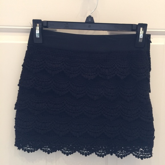 Charlotte Russe Dresses & Skirts - Black lace mini skirt in extra small