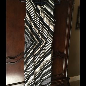 Striped dress, great for work.