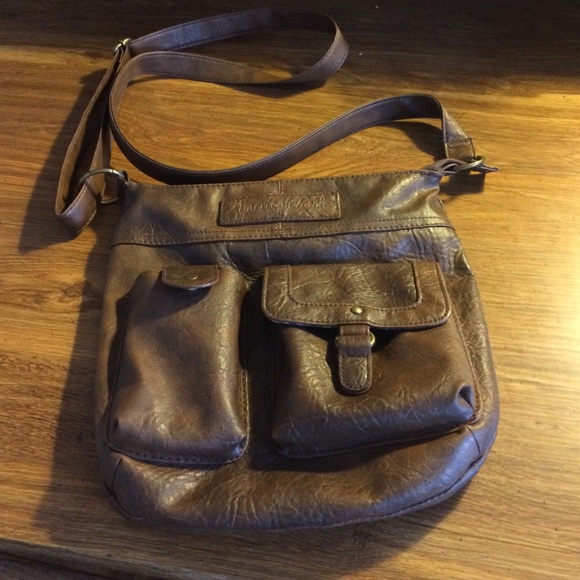 Brown cross body purse