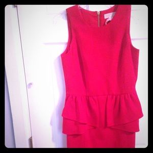 Michael Kors Red Peplum Dress Size 6