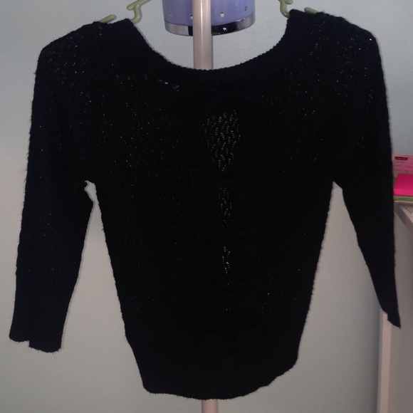 Black bowed sweatshirt - Picture 2 of 3