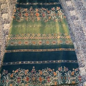 A long skirt with side slit