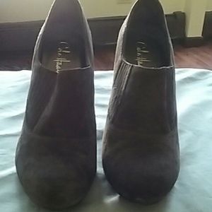 Cute suede heel boots