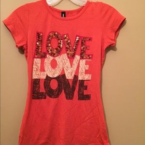 New orange sequin shirt  SM