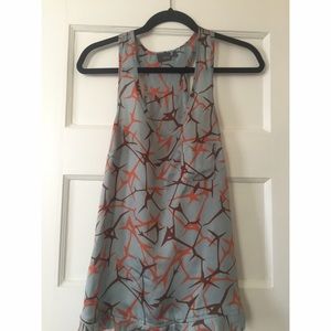 Urban Outfitters racer back silky patterned tank