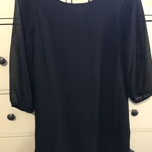 Black shirt dress