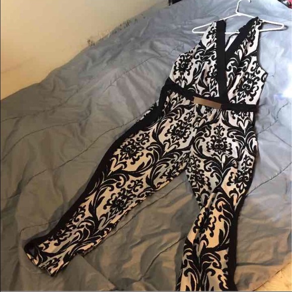 Black and white romper