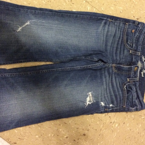 Distressed American Eagle Jeans.