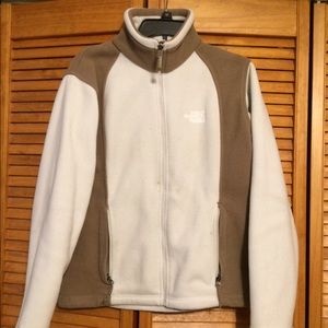 North Face fleece. Cream and brown. Medium.