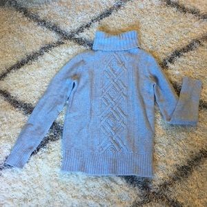NWOT J. Crew periwinkle cable knit sweater
