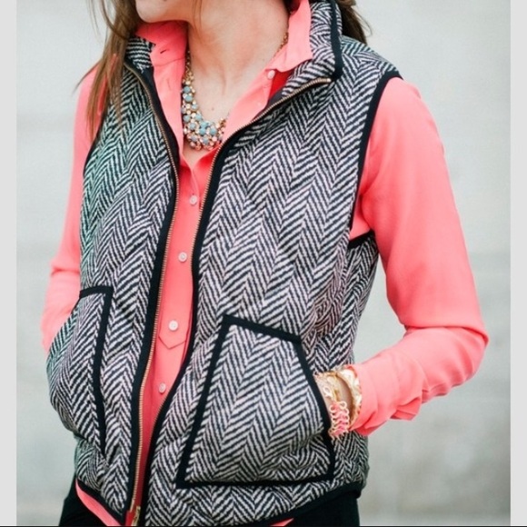 J Crew Herringbone Vest