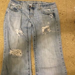 Destroyed AE jeans