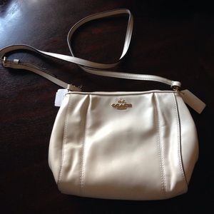 Ivory Authentic Coach crossbody purse