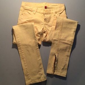 Yellow Skinny Slim Jean Pants