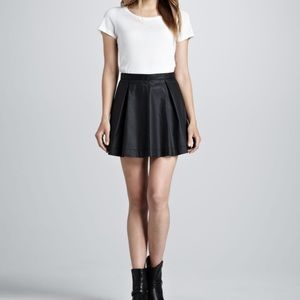 NWOT French Connection Black Pleated Skirt