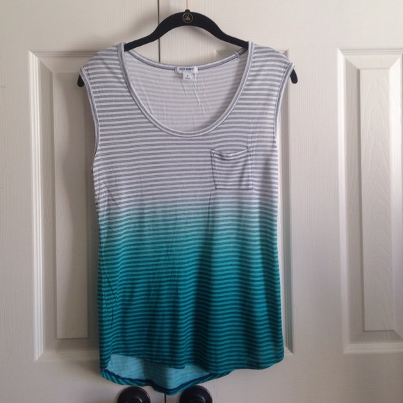 striped green ombré tank top!