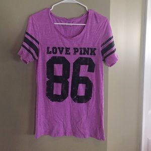 Victoria's secret pink varsity tee