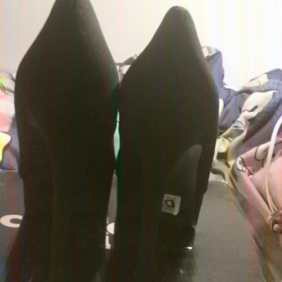 Black Suede Pumps - Picture 2 of 4