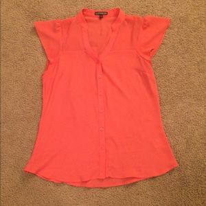 EXPRESS coral blouse. Like new.