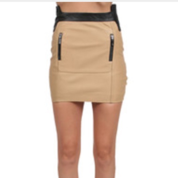 Stella and Jamie genuine leather skirt NWT medium