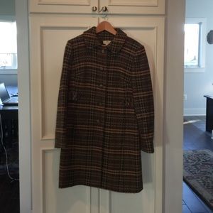 Loft plaid coat 80% wool 20% nylon