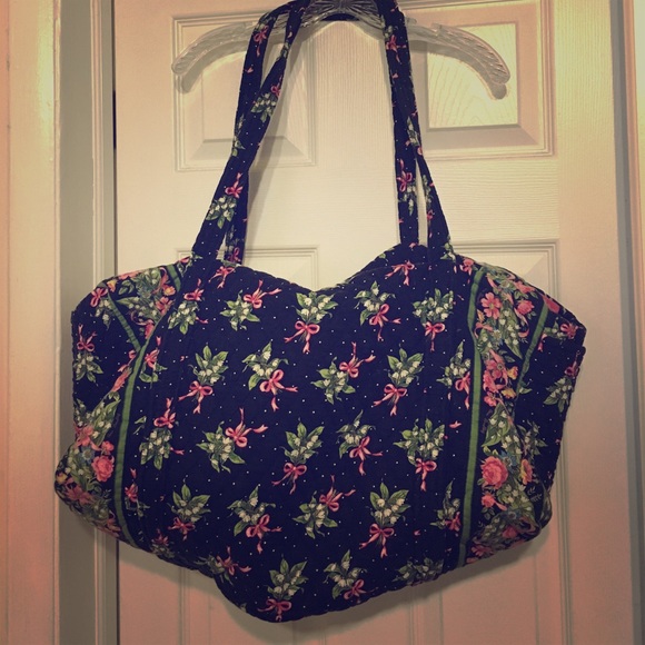 Vera Bradley Black Floral Duffel Bag