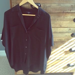 BLACK MADEWELL SILK COURIER SHIRT *VERY RARE*
